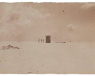 62
Masao Yamamoto
b. 1957
Figures In The Desert, #856
Gelatin silver print and mixed media on paper
Edition: 12/40
Signed, numbered, and editioned verso with artist's stamp: Masao Yamamoto
Image/Sheet: 4.25" H x 6.375" W
Estimate: $600 - $800