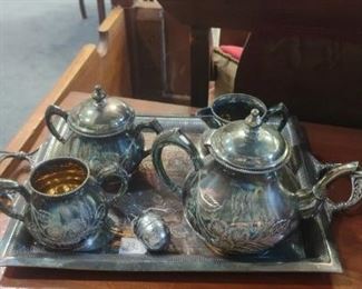 Silverplate Antique Tea Service