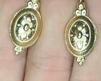 14K Gold Drop Earrings