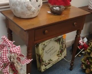 One Drawer Walnut Work Table