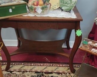 Antique Oak Library Table