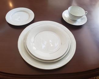 Noritake white place setting