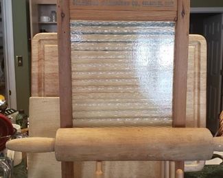  wood & glass lingerie washboard etc.