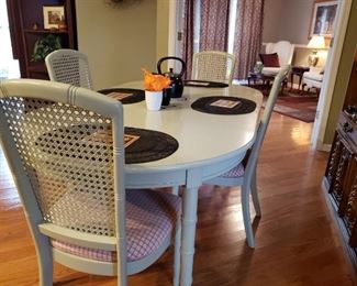 painted table and chairs