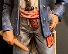 Original Jerimiah Potts Sculptured Porcelain Lionstone Bottles 1969