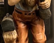 Original Jerimiah Potts Sculptured Porcelain Lionstone Bottles 1969