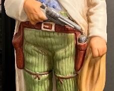 Original Jerimiah Potts Sculptured Porcelain Lionstone Bottles 1969