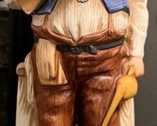 Original Jerimiah Potts Sculptured Porcelain Lionstone Bottles 1969