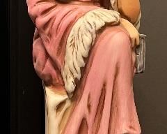 Original Jerimiah Potts Sculptured Porcelain Lionstone Bottles 1969