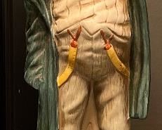 Original Jerimiah Potts Sculptured Porcelain Lionstone Bottles 1969