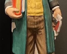 Original Jerimiah Potts Sculptured Porcelain Lionstone Bottles 1969