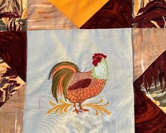 Handmade Rooster Table Cover