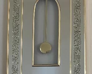 Vintage Mirrored Clock and Matching Mirror