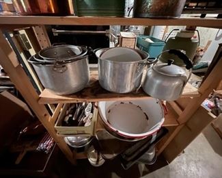 Vintage pots and pans.