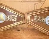 Pair of ancient Roman picture frame wall art.