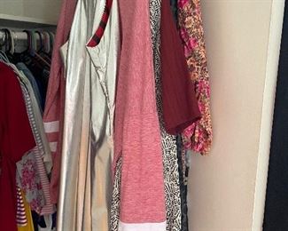 Large selection of women's clothes.