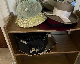 Vintage hats and hat boxes.