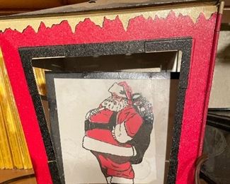 Vintage Santa lantern.