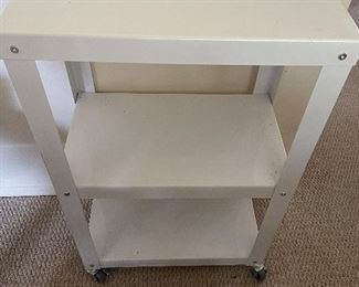 Metal rolling cart.
