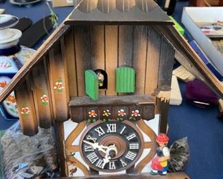 Vintage German Black Forest cuckoo clock made in Germany.