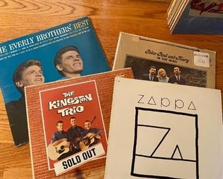 Small selection of record albums.