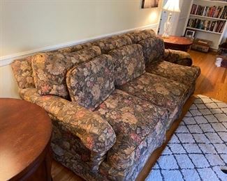 Floral sofa.