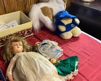 Dolls and stuffed animal.s