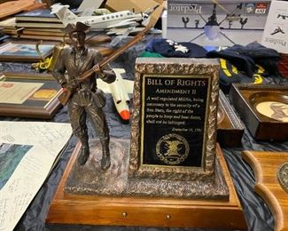 Assorted military plaques.