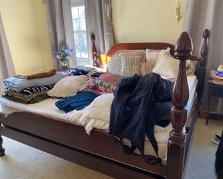 Beautiful three-piece Treasure House in Solid Cherry bedroom set.