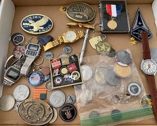 Challenge coins, badges, watches, and more!