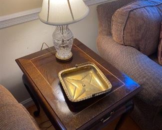 End tables and lamps.