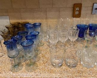 Nice selection of wine glasses.