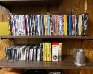 CDs and DVDs.