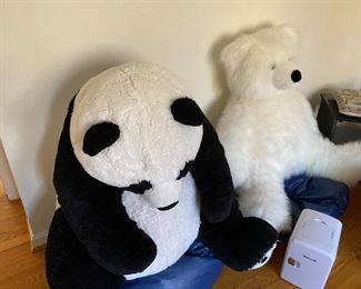 Large stuffed animals.