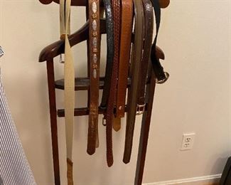 Belts and valet stand.