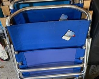 Beach chairs.