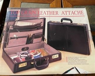 Top Grain Leather Attache (new in box).