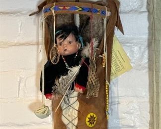 Artist Made Apache Style Cradle Board	33 x 11 x 10.5in	HxWxD
