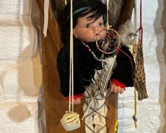 Artist Made Apache Style Cradle Board	33 x 11 x 10.5in	HxWxD
