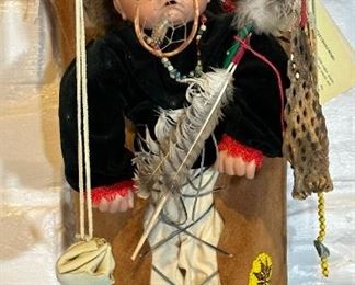 Artist Made Apache Style Cradle Board	33 x 11 x 10.5in	HxWxD
