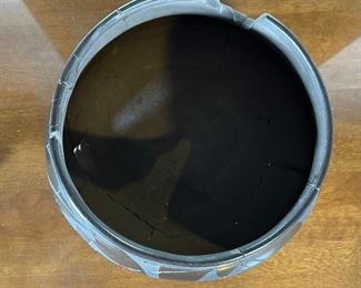 AS-IS Carlos Sunrise Dunlap San Ildefonso Pueblo Black on Black Pot Native American Vintage	8 x 8in diameter at opening	
