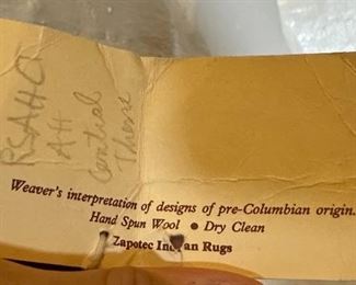 McLarty-Zapotec Indian Rug Native American	32 x 23.5in	
