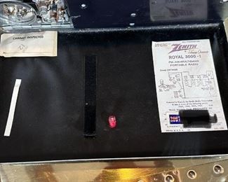 Zenith Trans-Oceanic Royal 3000-1 Shortwave Radio	10 x 12.5 x 5.2in	HxWxD
