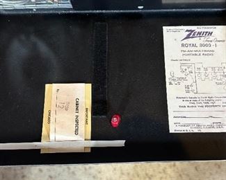 Zenith Trans-Oceanic Royal 3000-1 Shortwave Radio#3	10.25 x 12.5 x 5in	HxWxD

