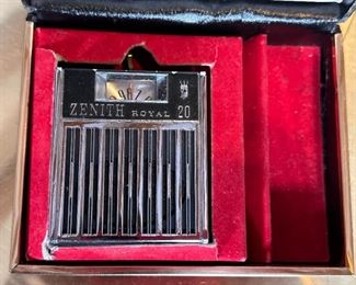 Zenith Royal 20 Radio in box	1.5 x 5.5 x 4.25in	HxWxD
