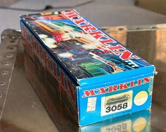 Marklin 3058 HO Red and Cream Electric Locomotive. DB BR151 Toy Train  Märklin	Box: 2.5x10.5x4in	HxWxD
