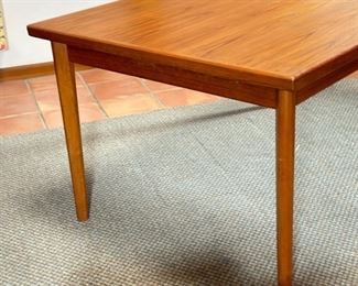Vintage MCM Danish Modern Teak Draw Leaf Dining Table Denmark Henning Kjaernulf	29x39x59-99in	HxWxD
