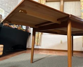 Vintage MCM Danish Modern Teak Draw Leaf Dining Table Denmark Henning Kjaernulf	29x39x59-99in	HxWxD
