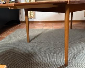 Vintage MCM Danish Modern Teak Draw Leaf Dining Table Denmark Henning Kjaernulf	29x39x59-99in	HxWxD
