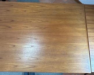 Vintage MCM Danish Modern Teak Draw Leaf Dining Table Denmark Henning Kjaernulf	29x39x59-99in	HxWxD
